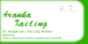 aranka kailing business card
